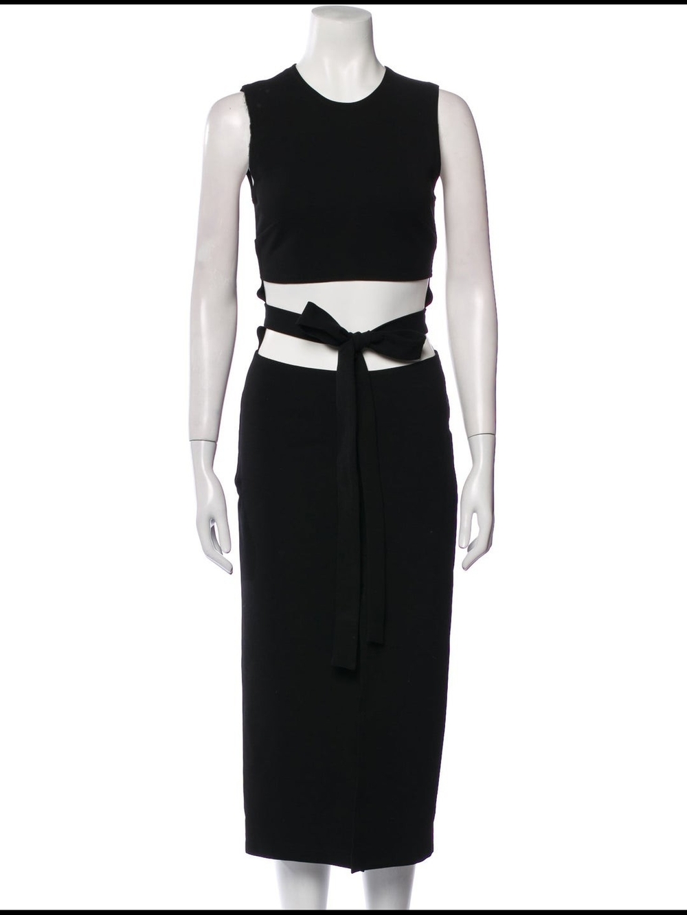 Dolce & Gabbana Virgin Wool Long Dress Black Size S US4 IT40